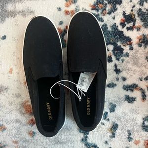 Old Navy Black Canvas Slip-on Sneakers | Brand new with tags | Size 8